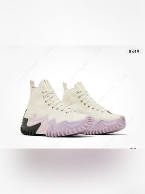 Converse Run star motion Women's Cream High-Top Sneakers with Lilac